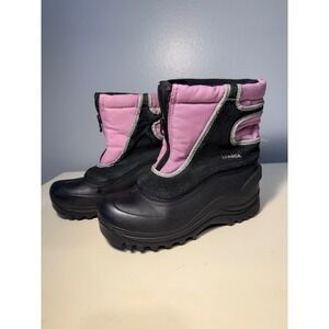 Itasca Kids Black Raspberry Pink Winter Snow Boots Size 1 Style 8010025 Zipper